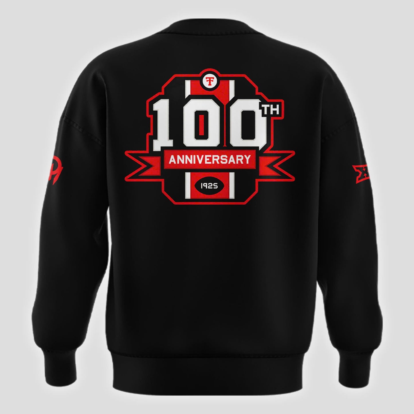 Black Texas Tech Red Raiders 100th Anniversary Sweatshirt