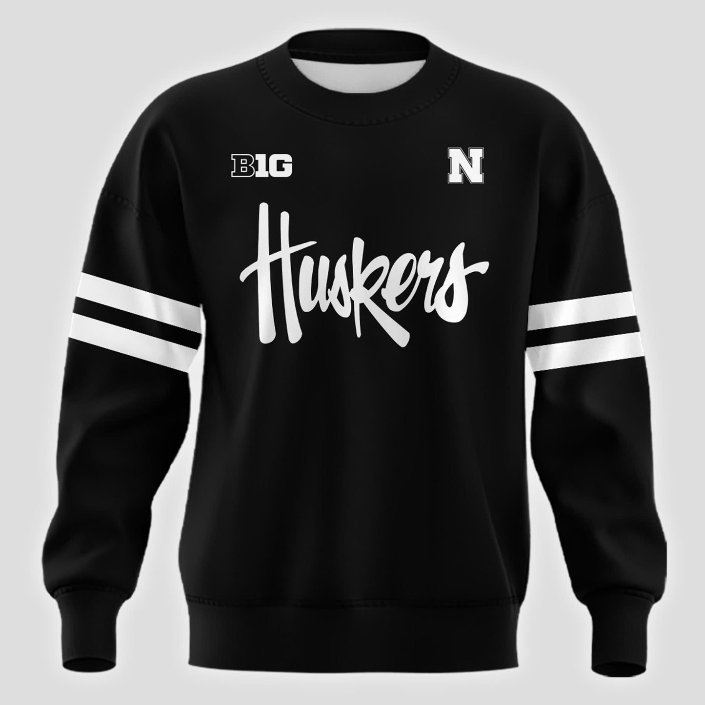 Special New Alternate Dark Mode Nebraska Cornhuskers Sweatshirt In Black
