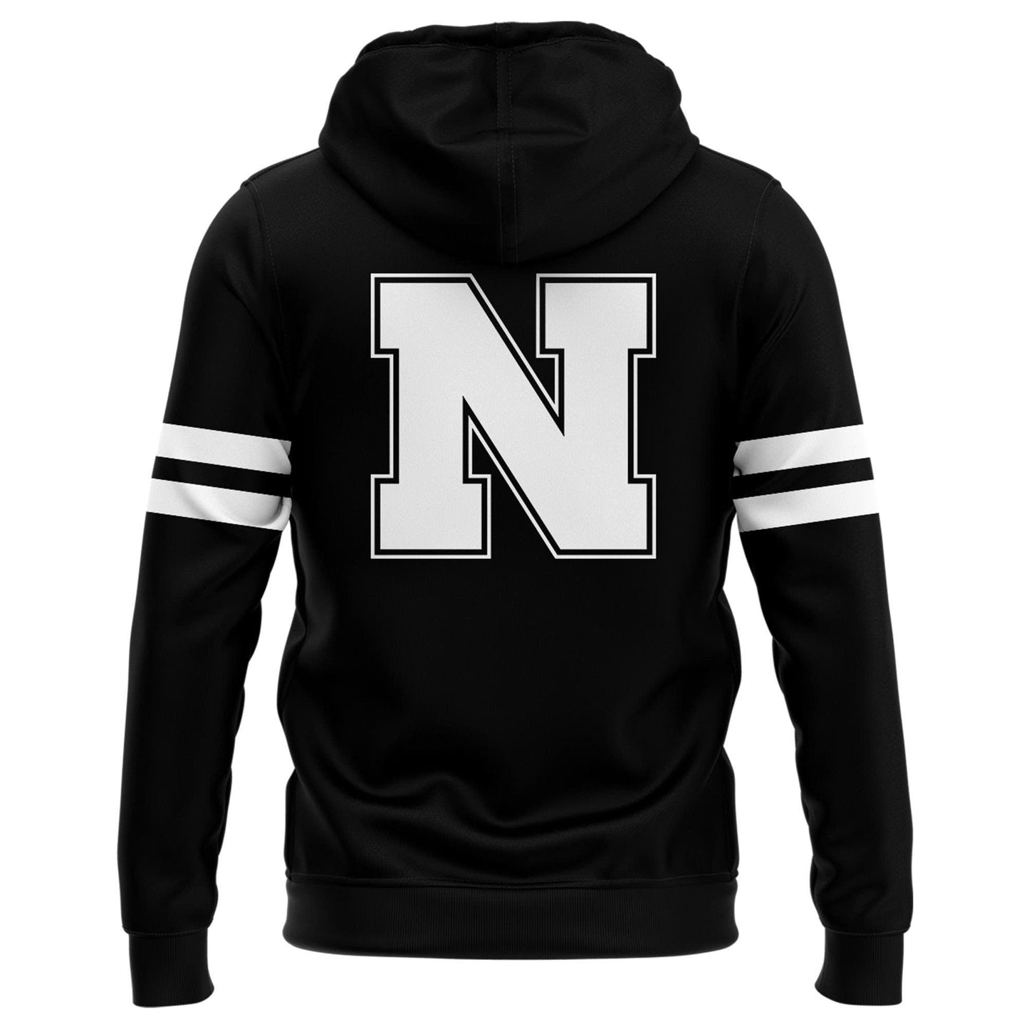 Special New Alternate Dark Mode Nebraska Cornhuskers Zip Hoodie In Black