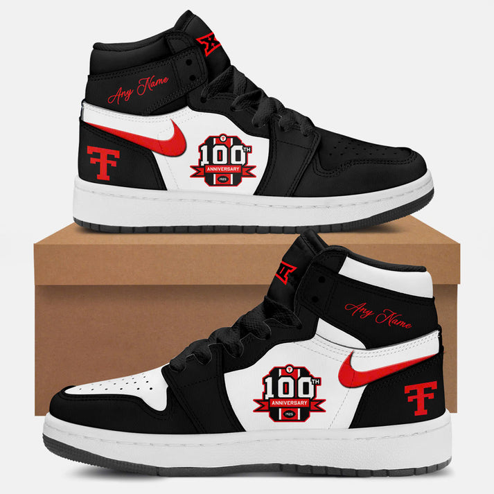 Special New The 100th Anniversary Ŧhrowbacks Texas Tech High Top Air JD1 Sneaker