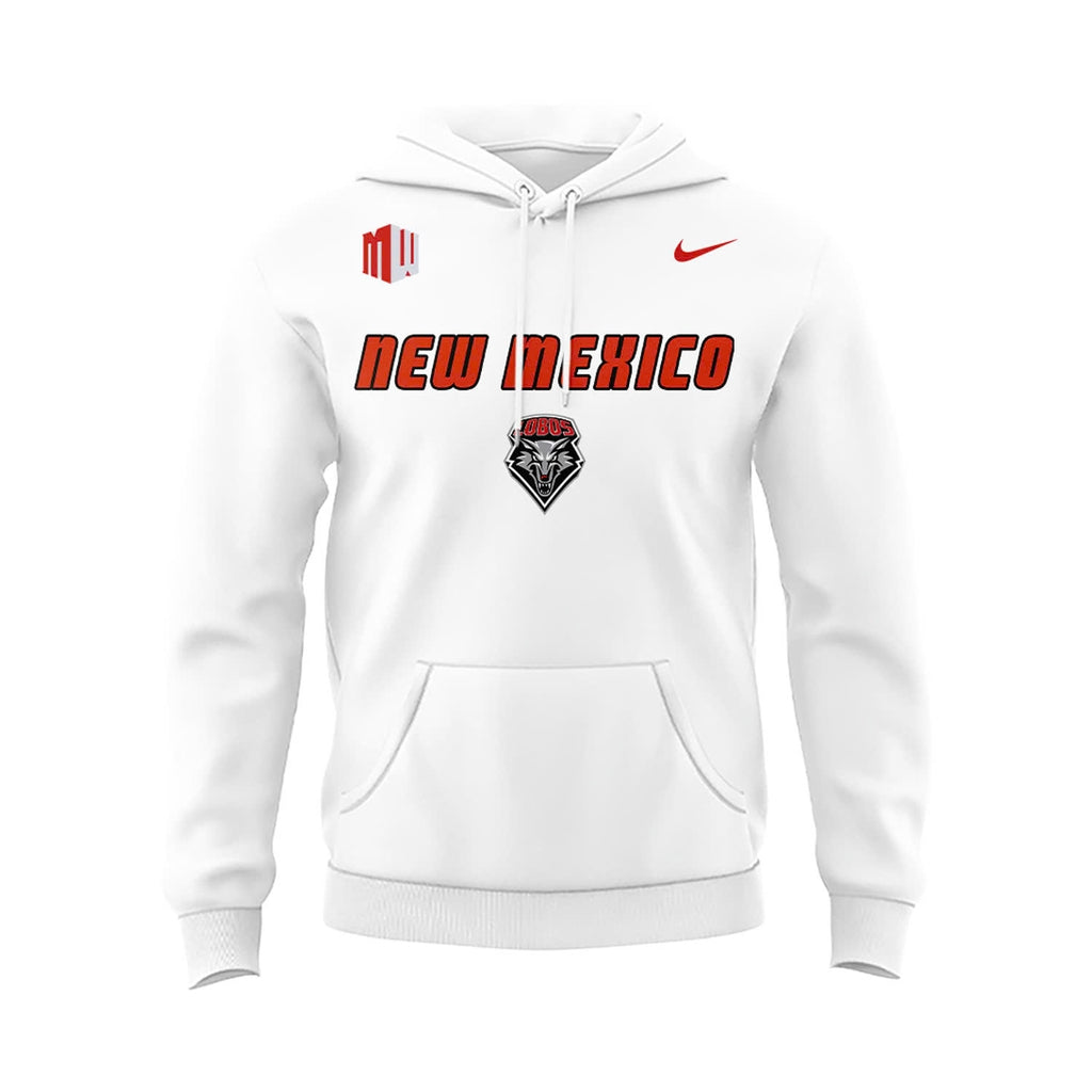 Special New Mexico Lobos White Uniform Hoodie