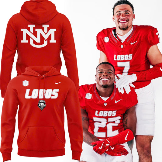 Special New Mexico Lobos Red Uniform Hoodie