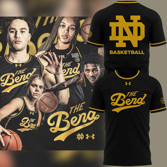 Notre Dame Basketball "THE BEND" Special Black T-Shirt