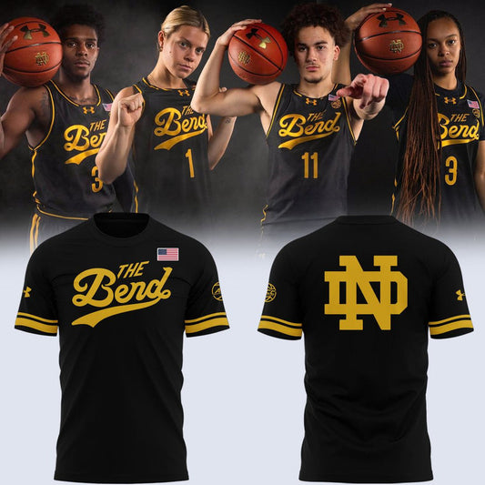 Notre Dame Basketball 2025 "The Bend" River Pattern Uniform T-Shirt