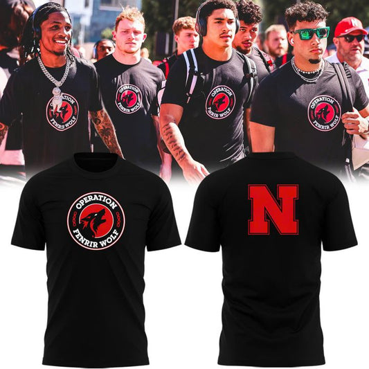 Operation Fenrir Wolf Nebraska Cornhuskers Football T-Shirt