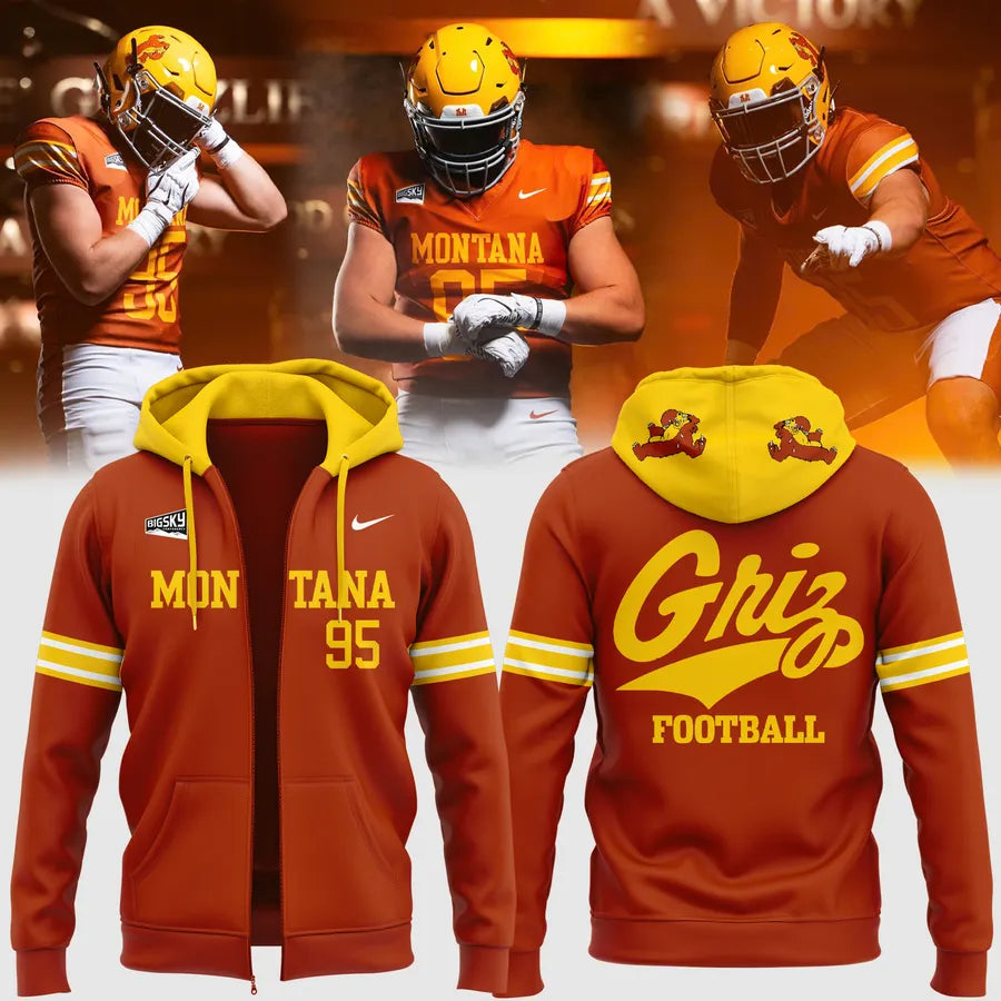 Limited Edition Zip Hoodie Montana Griz Football for fans!