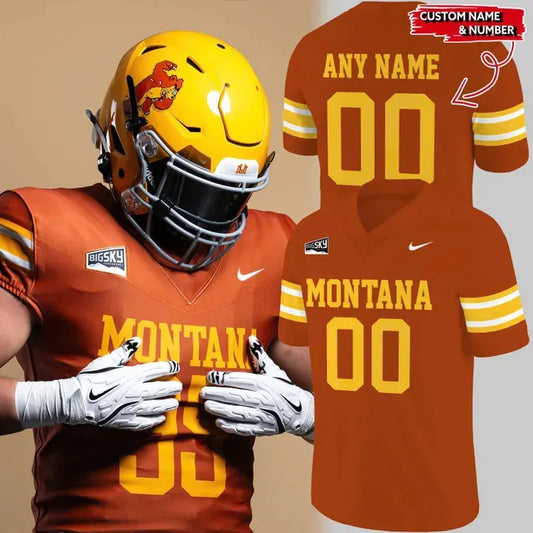 1995 Montana Grizzlies Throwbacks Uniform Football Jersey Custom Name Numbers