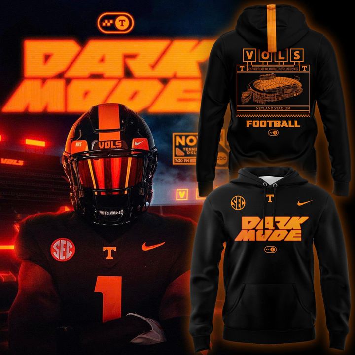New Arrival Tennessee Football Hoodie Dark Mode Collection - Vols Stadium Dark Mode Hoodie