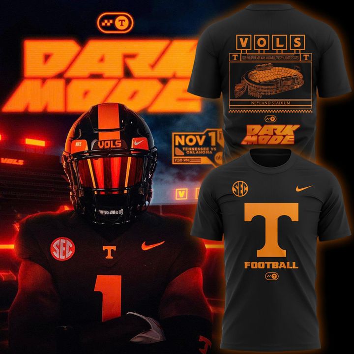 New Arrival Tennessee Vols Football T-Shirt Dark Mode Collection
