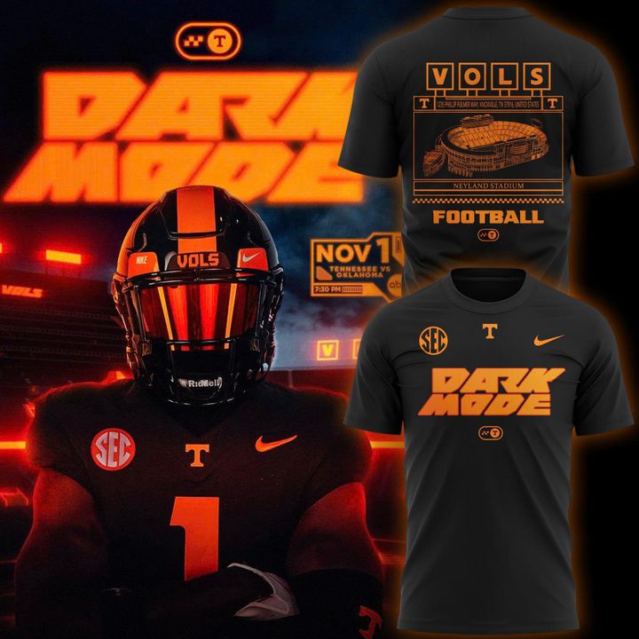 New Arrival Tennessee Vols Football T-Shirt Dark Mode Collection