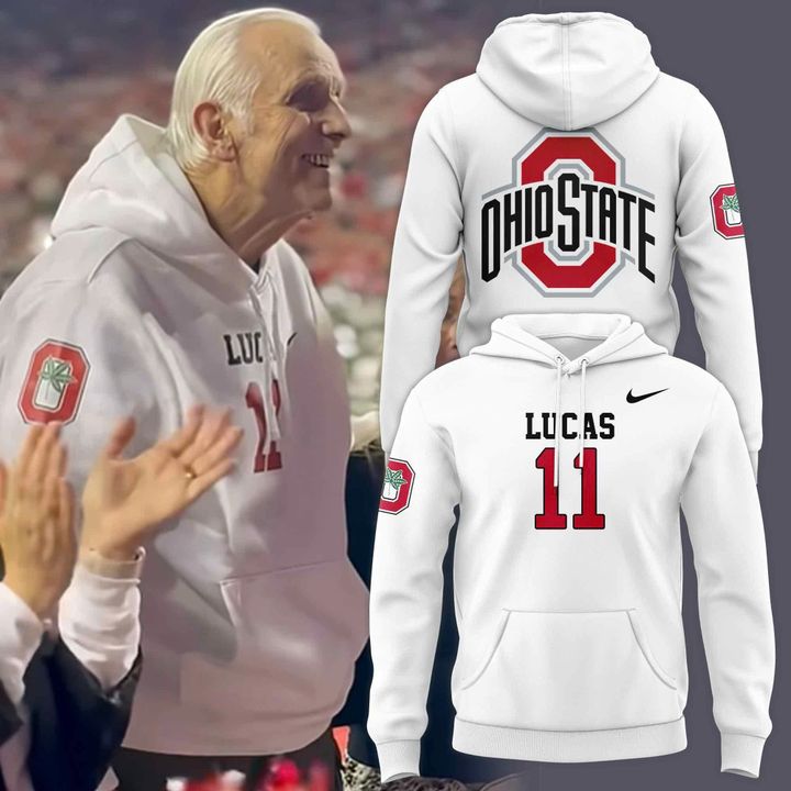 Jerry Lucas Honoring Hoodie - Ohio State Buckeyes White Hoodie Lucas 11