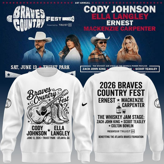 Specical New Braves Country Fest White Sweat 2026
