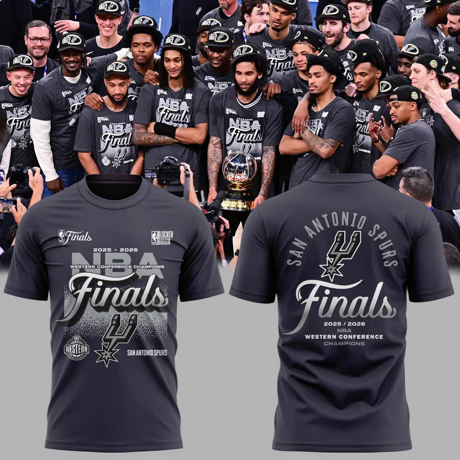 𝐖𝐄𝐒𝐓𝐄𝐑𝐍 𝐂𝐎𝐍𝐅𝐄𝐑𝐄𝐍𝐂𝐄 𝐂𝐇𝐀𝐌𝐏𝐈𝐎𝐍𝐒 🏆 San Antonio Spurs - Go Spurs Go - FINALS BOUND T-Shirt