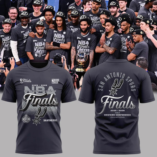𝐖𝐄𝐒𝐓𝐄𝐑𝐍 𝐂𝐎𝐍𝐅𝐄𝐑𝐄𝐍𝐂𝐄 𝐂𝐇𝐀𝐌𝐏𝐈𝐎𝐍𝐒 🏆 San Antonio Spurs - Go Spurs Go - FINALS BOUND T-Shirt