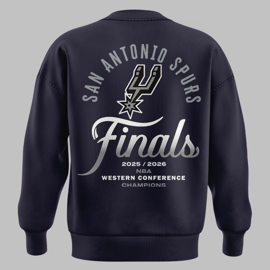 2026 Go Spurs Go - 𝐖𝐄𝐒𝐓𝐄𝐑𝐍 𝐂𝐎𝐍𝐅𝐄𝐑𝐄𝐍𝐂𝐄 𝐂𝐇𝐀𝐌𝐏𝐈𝐎𝐍𝐒 🏆 FINALS BOUND 2026 - San Antonio Spurs Sweatshirt