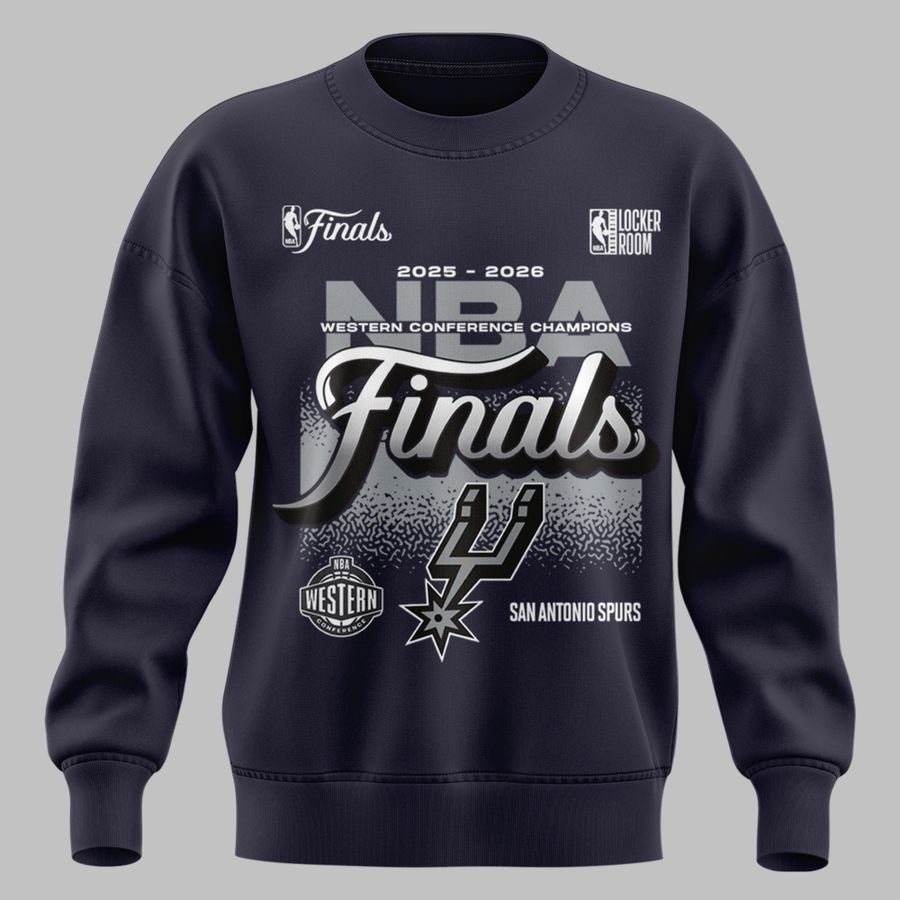 2026 Go Spurs Go - 𝐖𝐄𝐒𝐓𝐄𝐑𝐍 𝐂𝐎𝐍𝐅𝐄𝐑𝐄𝐍𝐂𝐄 𝐂𝐇𝐀𝐌𝐏𝐈𝐎𝐍𝐒 🏆 FINALS BOUND 2026 - San Antonio Spurs Sweatshirt