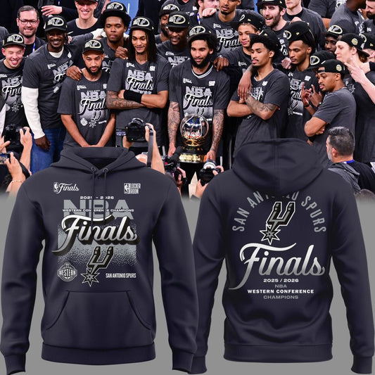 𝐖𝐄𝐒𝐓𝐄𝐑𝐍 𝐂𝐎𝐍𝐅𝐄𝐑𝐄𝐍𝐂𝐄 𝐂𝐇𝐀𝐌𝐏𝐈𝐎𝐍𝐒 🏆 FINALS BOUND - San Antonio Spurs - Go Spurs Go Hoodie