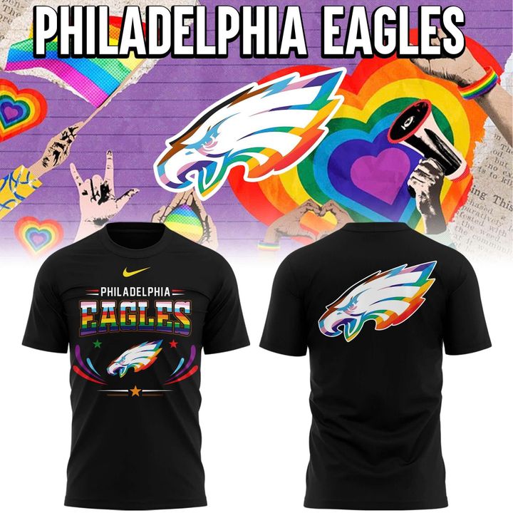 Philadelphia Eagles 2026 Pride Black T-shirt(v2)