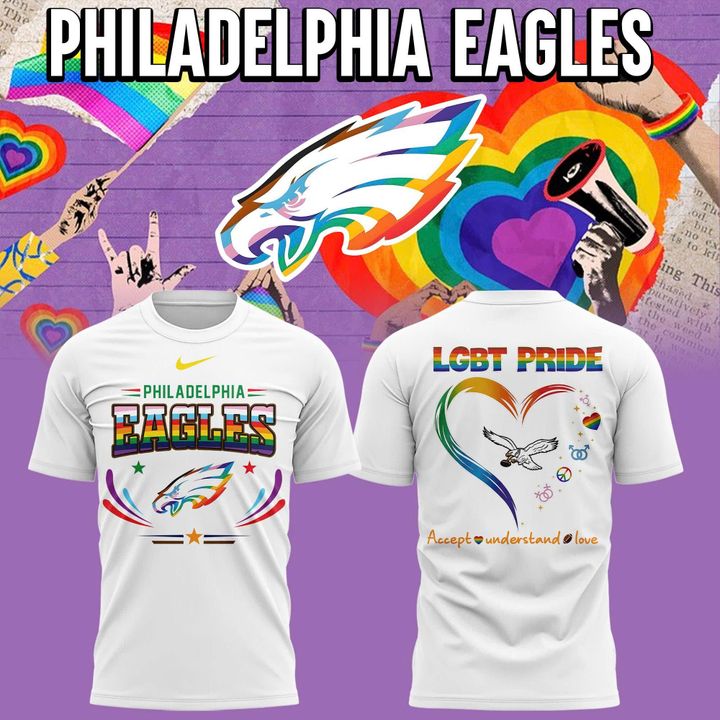 Philadelphia Eagles 2026 Pride White T-shirt