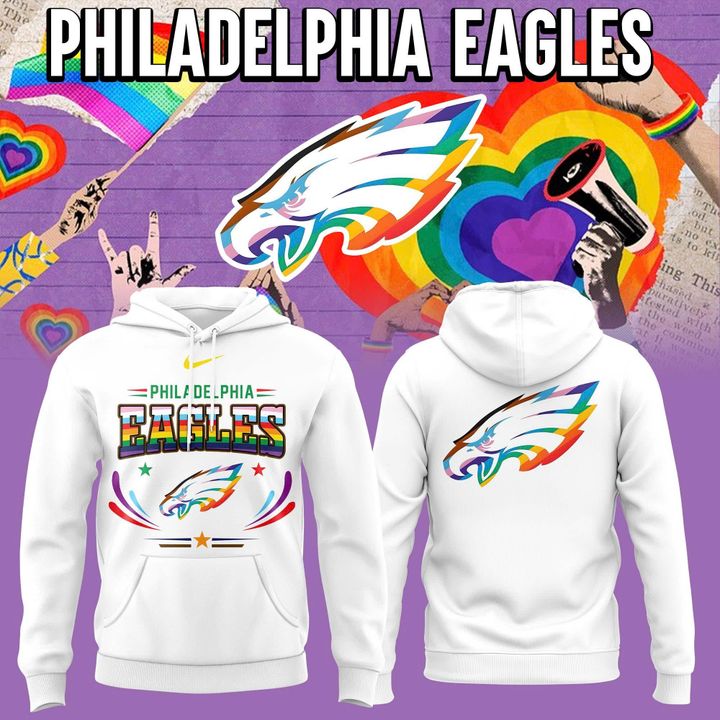Philadelphia Eagles 2026 Pride White Hoodie(v2)