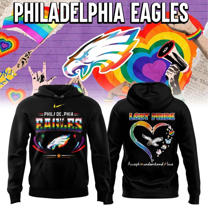 Philadelphia Eagles 2026 Pride Black Hoodie