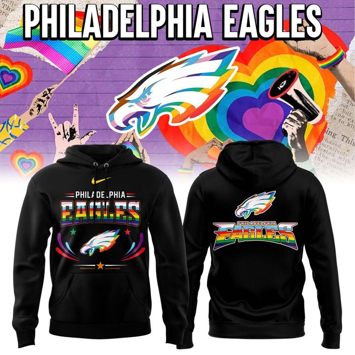 Philadelphia Eagles 2026 Pride Black Hoodie(v1)