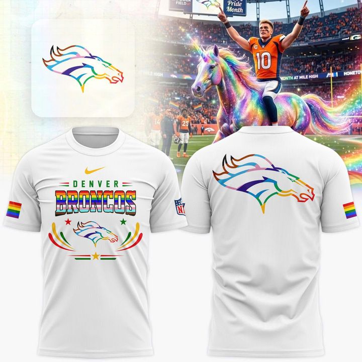 Denver Broncos 2026 Pride White T-shirt