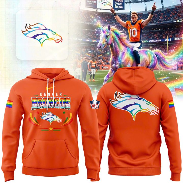 Denver Broncos 2026 Pride Orange Hoodie