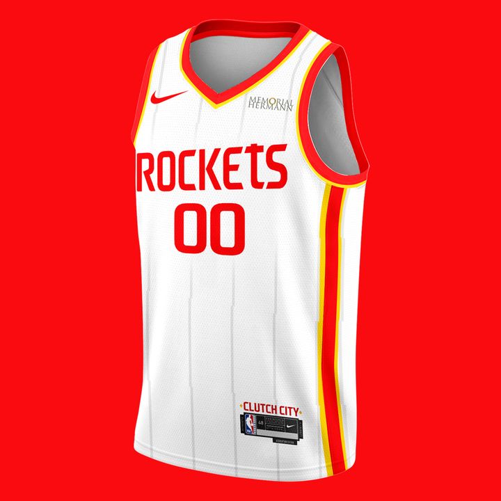 Houston Rockets Nike Clutch City Jersey - White - Unisex