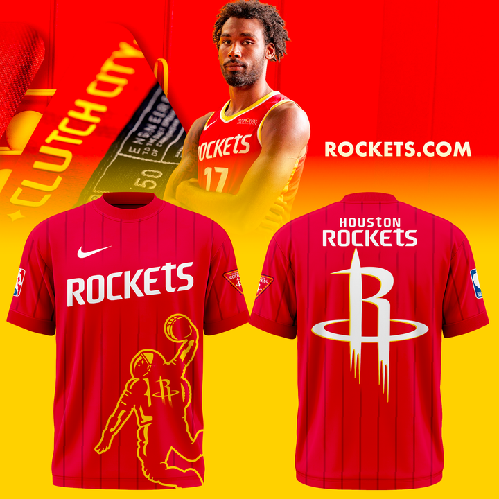 Houston Rockets NBA 2026 New Logo T-Shirt - Red