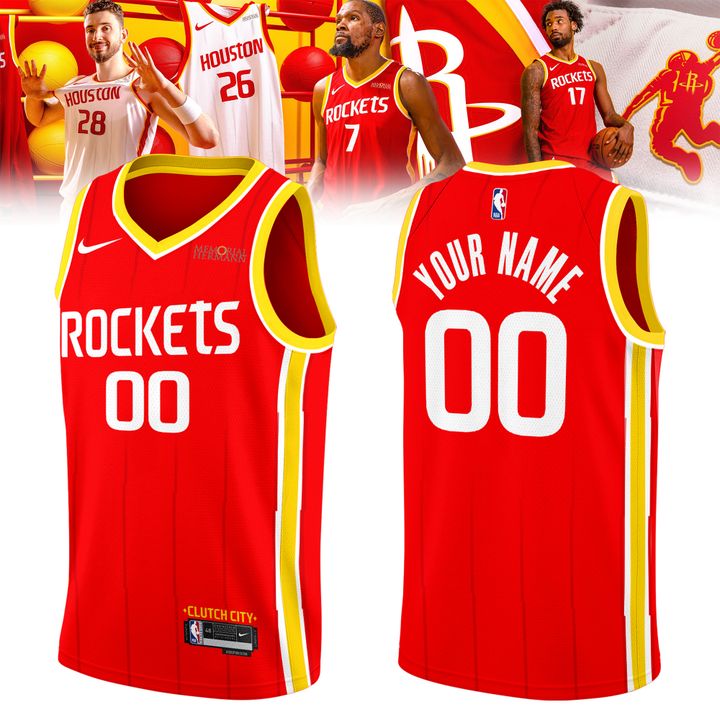 Houston Rockets Nike Clutch City Jersey - Red - Unisex