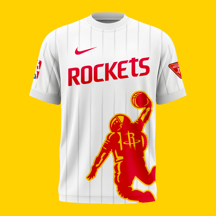 Houston Rockets NBA 2026 New Logo T-Shirt - White