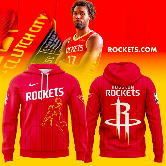 Houston Rockets NBA 2026 New Logo Hoodie - Red