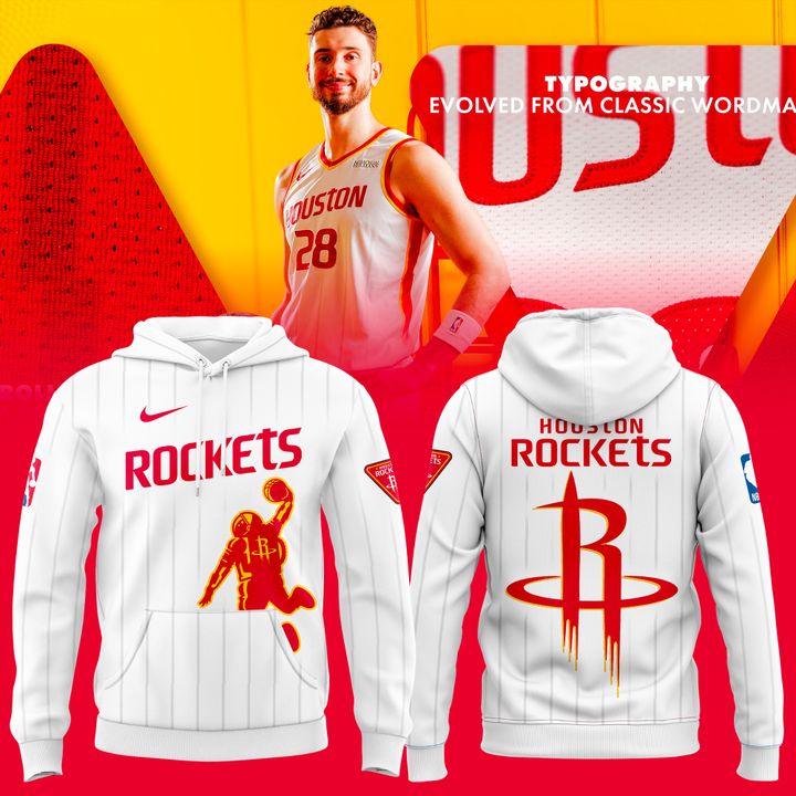 Houston Rockets NBA 2026 New Logo Hoodie - White