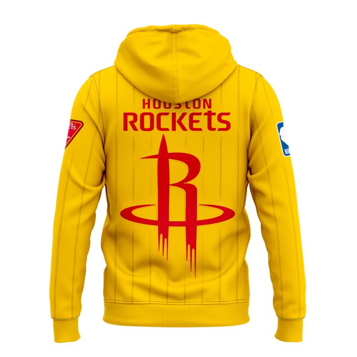 Houston Rockets NBA 2026 New Logo Hoodie - Yellow