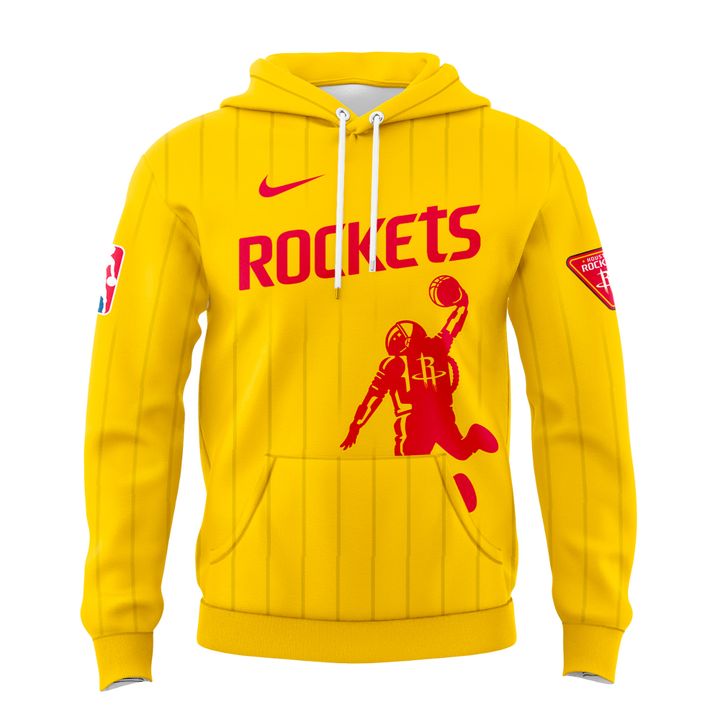 Houston Rockets NBA 2026 New Logo Hoodie - Yellow