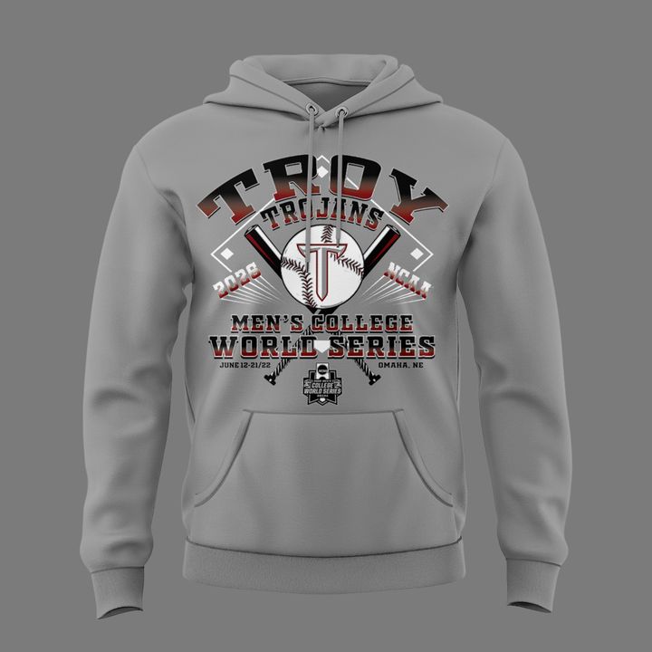 Exclusive Edition Hoodie Troy Trojans Baseball Men’s College World Series 2026 - TROY TO OMAHA Hoodie