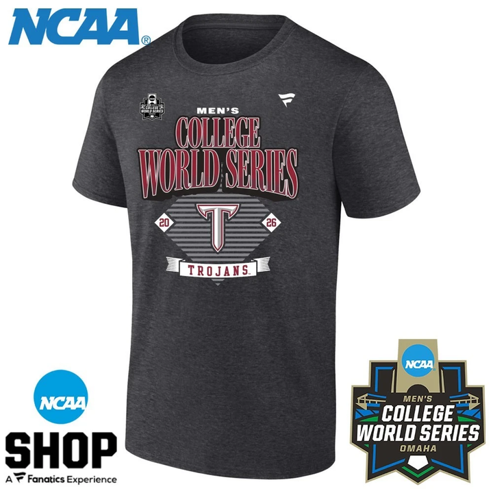 Limited Troy Trojans Baseball Men’s College World Series 2026 - TROY TO OMAHA T-Shirt