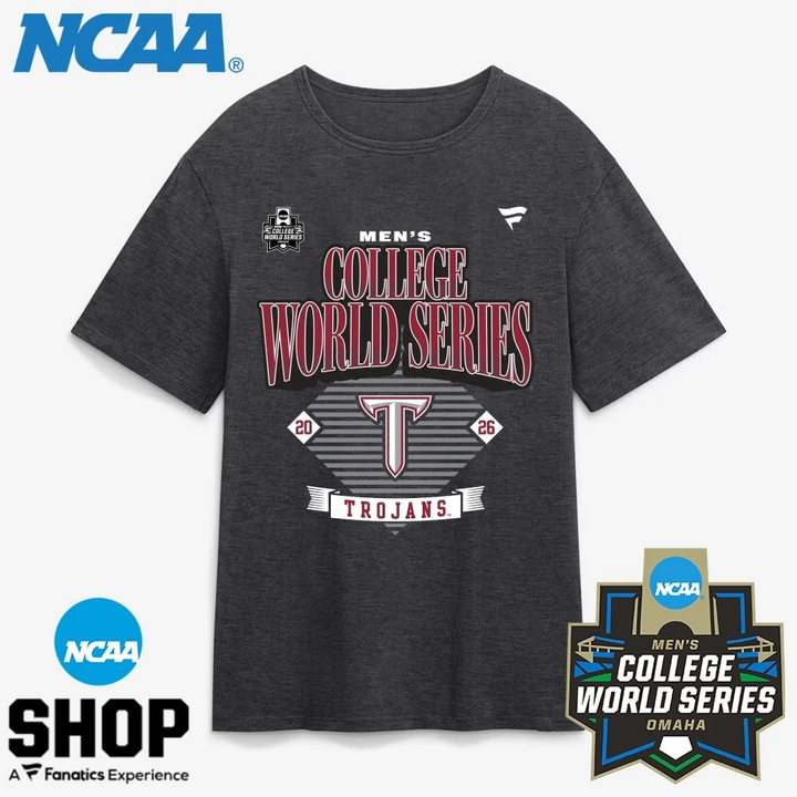 Limited Troy Trojans Baseball Men’s College World Series 2026 - TROY TO OMAHA T-Shirt