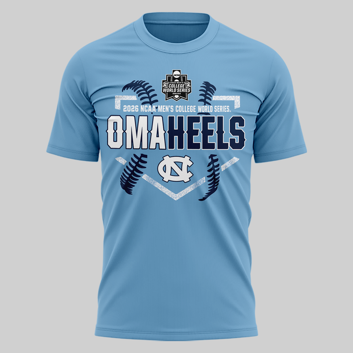 North Carolina Tar Heels  2026 Baseball College World Series Omaheels T-shirt