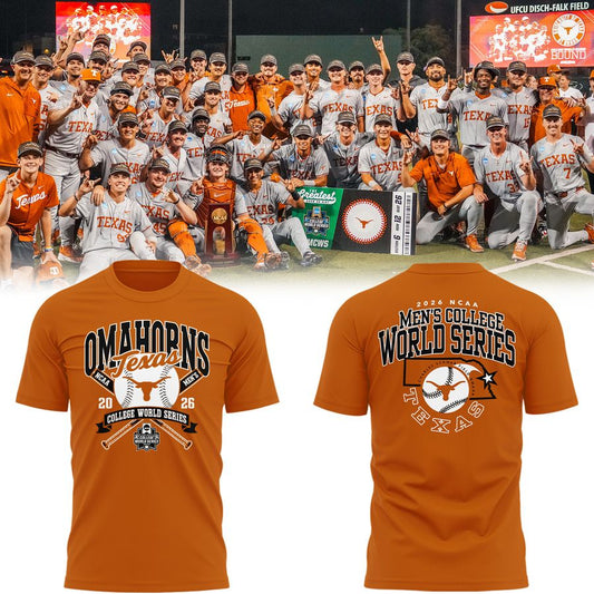 Texas Longhorns 2026 Baseball College World Series Omahorns T-Shirt