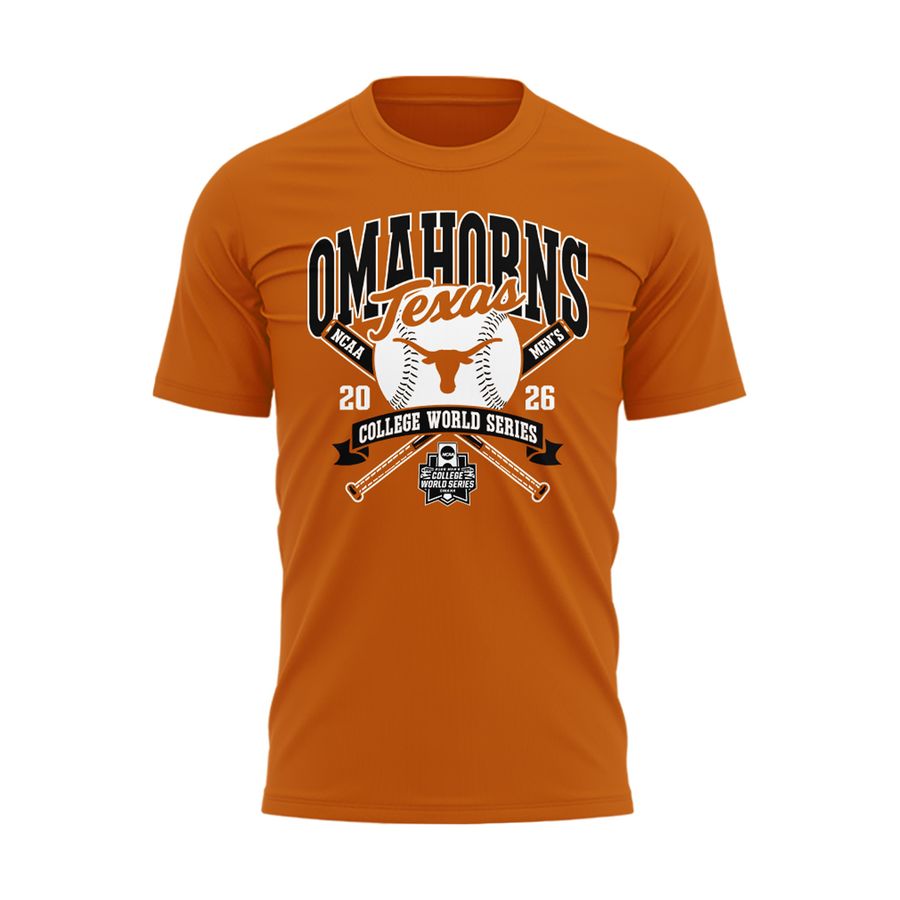 Texas Longhorns 2026 Baseball College World Series Omahorns T-Shirt