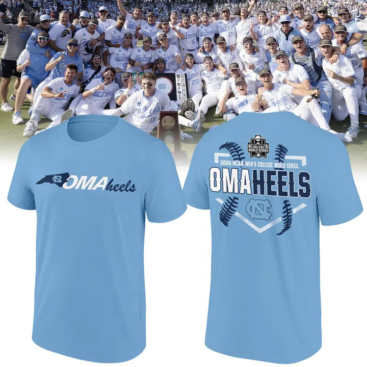 06.North Carolina Tar Heels  2026 Baseball College World Series Omaheels T-shirt