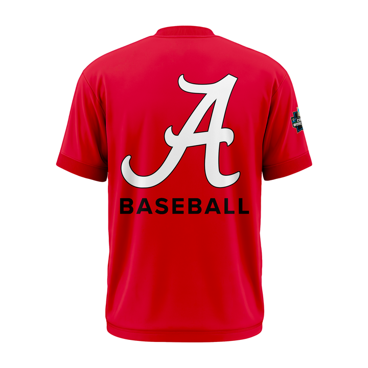 Alabama Baseball "Omaha" 2026 Men's College World Series Tee - Red v2