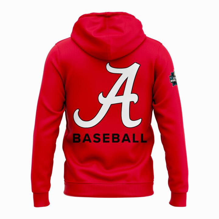 Alabama Baseball "Omaha" 2026 Men's College World Series Hoodie - Red v2
