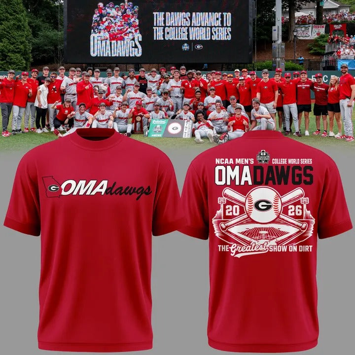 Georgia Bulldogs 2026 Baseball College World Series OmaDawgs Tshirt
