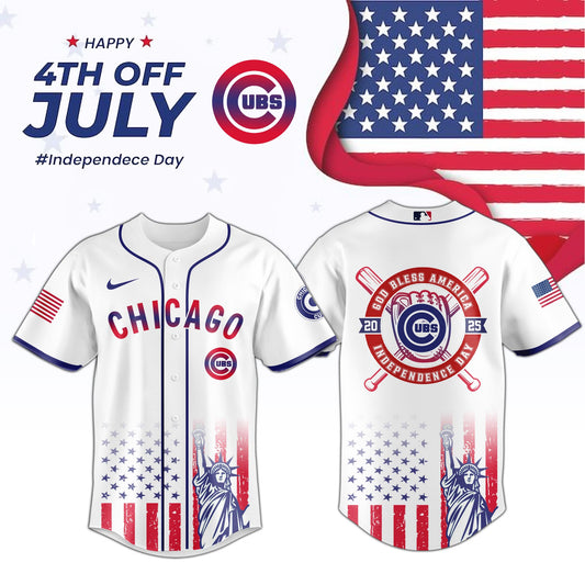 Chicago Cubs Special Jersey For Independence Day - Celebrates 4th Of July Baseball Jersey