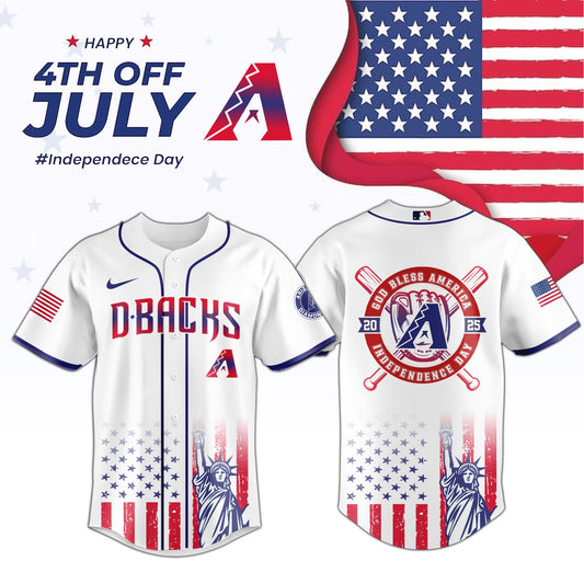 Arizona Diamondbacks Special Jersey For Independence Day - Celebrates 4th Of July Baseball Jersey