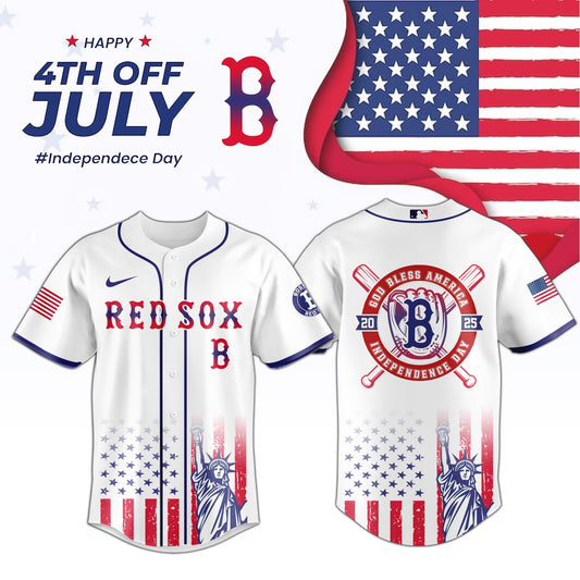 Boston Red Sox Special Jersey For Independence Day - Celebrates 4th Of July Baseball Jersey