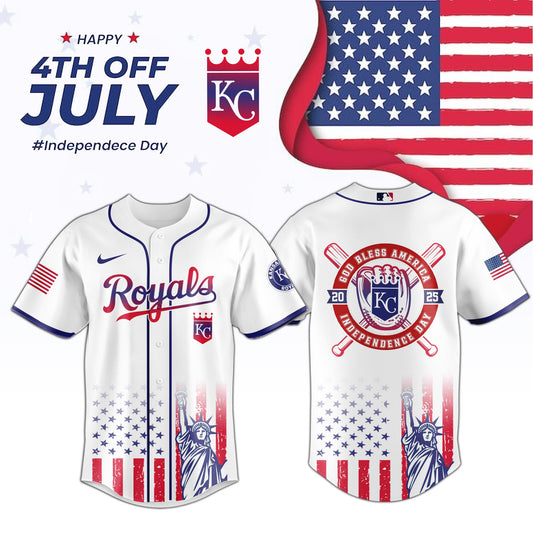 Kansas City Royals Special Jersey For Independence Day - Celebrates 4th Of July Baseball Jersey